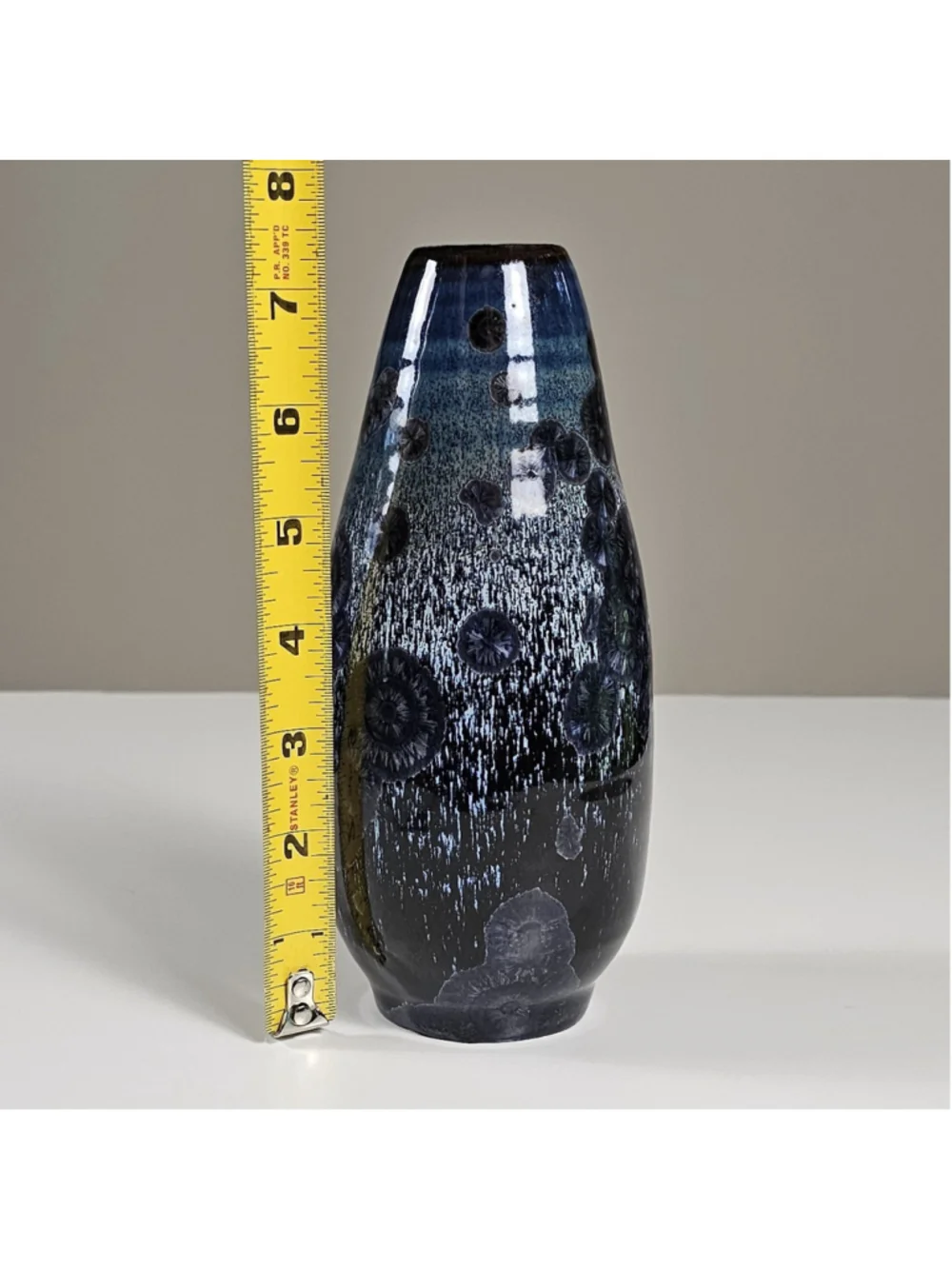 Studio Art Pottery Crystalline Glazed Vase 7.5